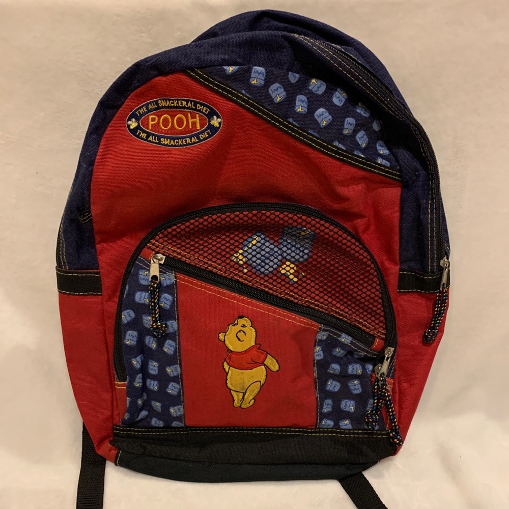 Vintage Winnie the Pooh backpack, red 2000’s kids